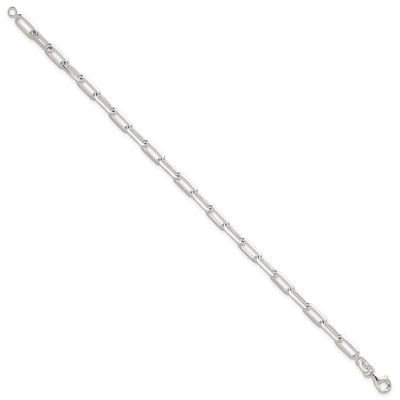 Sterling Silver Polished Paperclip 7.25in Bracelet