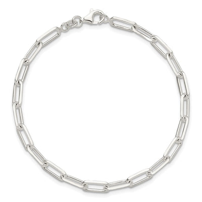 Sterling Silver Polished Paperclip 7.25in Bracelet