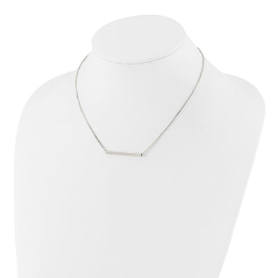 Sterling Silver Polished Slide Bar Necklace