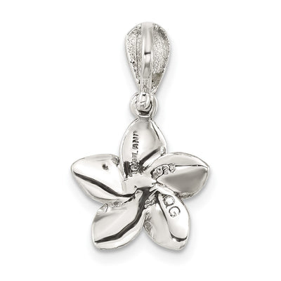 Sterling Silver Antiqued Marcasite and Freshwater Cultured Pearl Fancy Flower Pendant