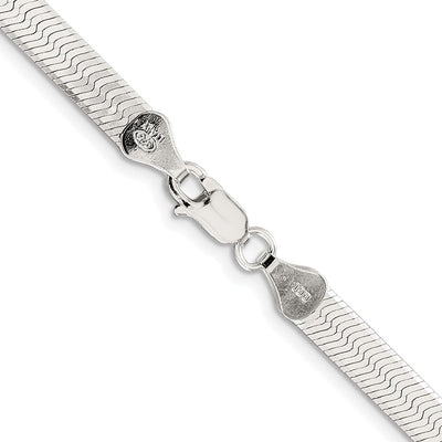 Sterling Silver Rhodium-plated Magic Herringbone Chain, 16 x 5.25mm