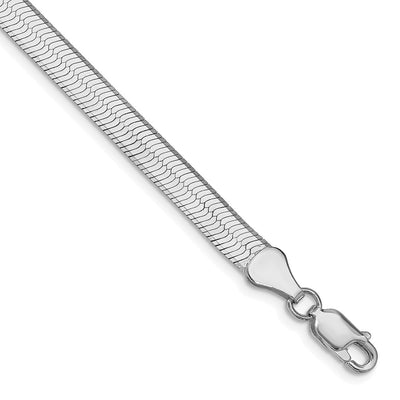 Sterling Silver Rhodium-plated Magic Herringbone Chain, 16 x 5.25mm