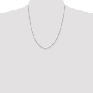 Sterling Silver Diamond-cut Cable Chain (Style QHC022-22)