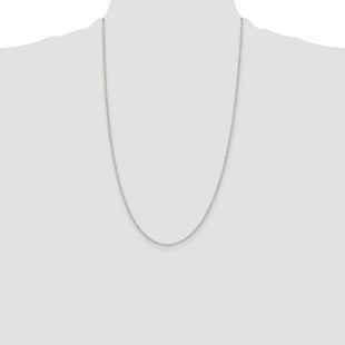 Sterling Silver Diamond-cut Cable Chain (Style QHC022-26)