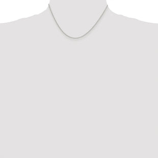 Sterling Silver Rhodium-plated Diamond-cut Cable Chain (Style QHC022R-16)