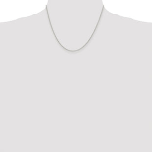 Sterling Silver Rhodium-plated Diamond-cut Cable Chain (Style QHC022R-18)