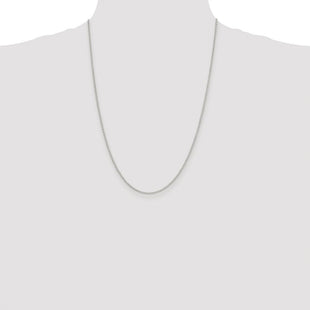 Sterling Silver Rhodium-plated Diamond-cut Cable Chain (Style QHC022R-24)
