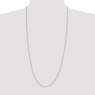 Sterling Silver Rhodium-plated Diamond-cut Cable Chain (Style QHC022R-30)