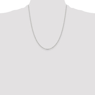 Sterling Silver Diamond-cut Cable Chain (Style QHC027-22)