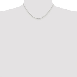 Sterling Silver Rhodium-plated Diamond-cut Cable Chain (Style QHC027R-16)