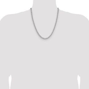 Sterling Silver Hammered Curb Chain (Style QHCB120-22)