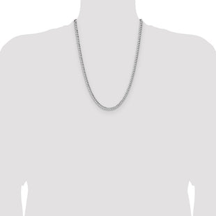 Sterling Silver Hammered Curb Chain (Style QHCB120-24)