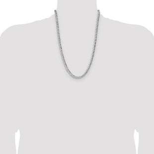 Sterling Silver Hammered Curb Chain (Style QHCB150-24)