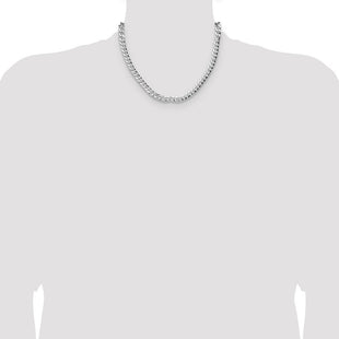 Sterling Silver Hammered Curb Chain (Style QHCB180-18)