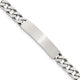 Sterling Silver Engraveable Antiqued Curb Link ID Bracelet, 7 x 7mm