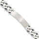 Sterling Silver 7. Engraveable Antiqued Curb Link ID Bracelet