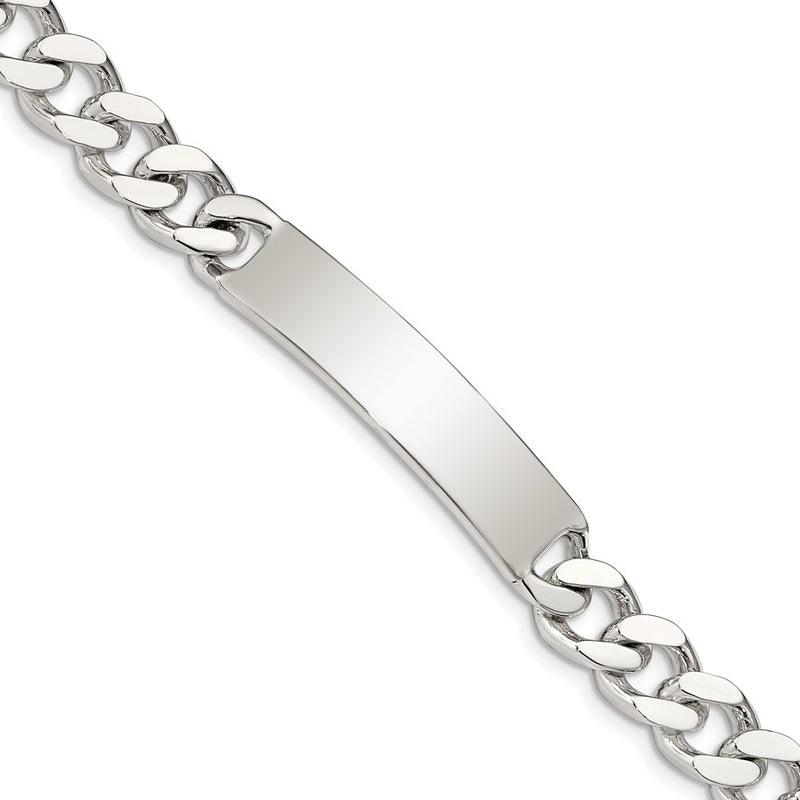 Sterling silver curb link engravable ID bracelet