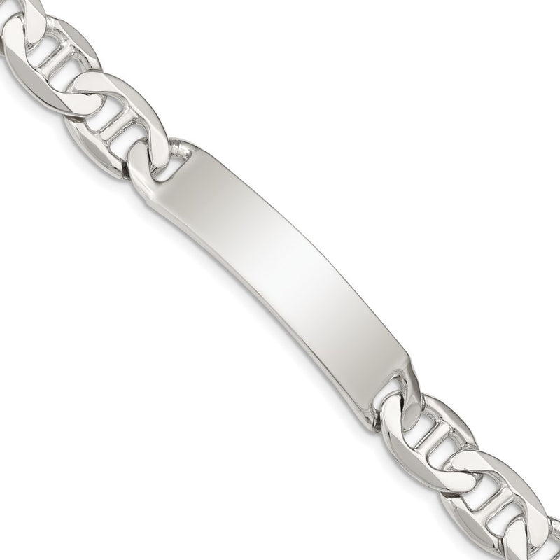 Sterling silver anchor link anchor ID bracelet