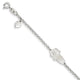 Sterling Silver Polished Childrens Teddy Bear 5in Plus 1in Ext ID Bracelet