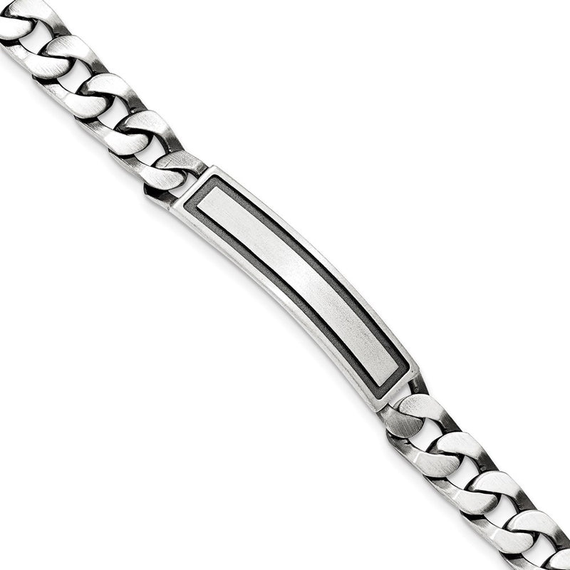 Sterling silver curb link ID bracelet