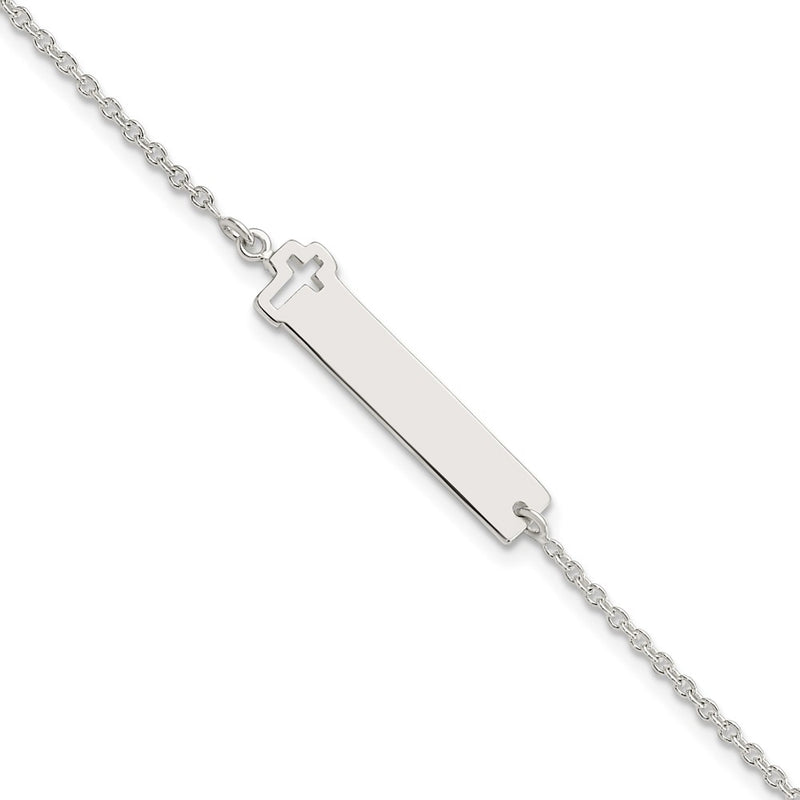 Sterling silver cross bracelet