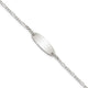 Sterling Silver Polished Childrens 6in ID Bracelet, 6 x 6.6mm