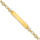Sterling Silver Gold-tone 7. Bezel CZ ID Bracelet