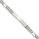 Sterling Silver Polished Fancy Link ID Bracelet, 7.75 x 6.5mm