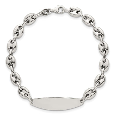 Sterling Silver Polished Mariner/Anchor Link ID Bracelet, 7.5 x 5mm