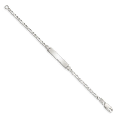 Sterling Silver Children's ID Bracelet, 5.5 x 6mm (-5.5)