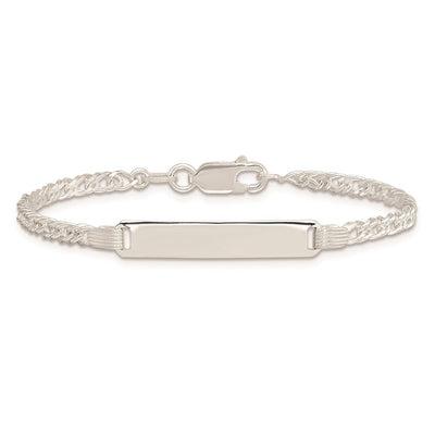 Sterling Silver Children's ID Bracelet, 6 x 6mm