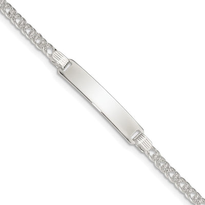 Sterling Silver Children's ID Bracelet, 6 x 6mm