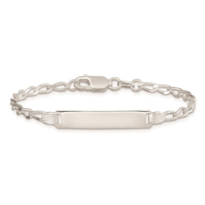 Sterling Silver Children's ID Bracelet, 5.5 x 6mm