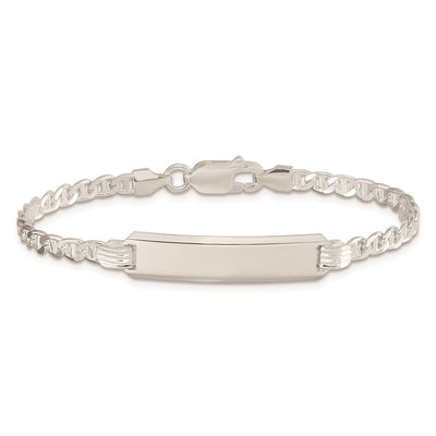 Sterling Silver Children's ID Bracelet, 5.5 x 6mm (-5.5)
