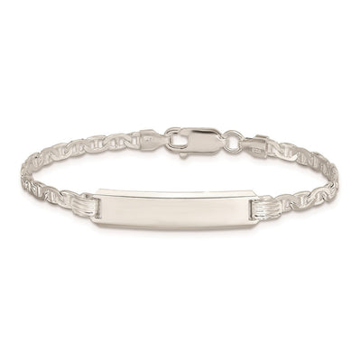 Sterling Silver Children's ID Bracelet, 5.5 x 6mm (-5.5)