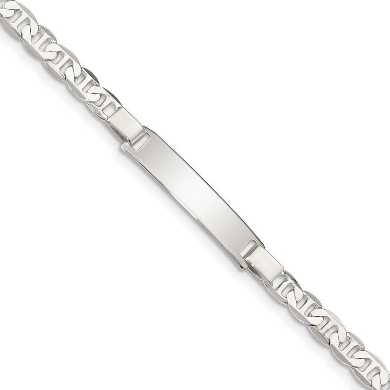 Sterling silver anchor link anchor bracelet