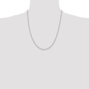 Sterling Silver Open Elongated Link Chain (Style QLL050-22)