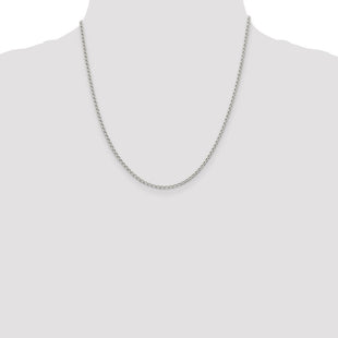 Sterling Silver Open Elongated Link Chain (Style QLL060-20)