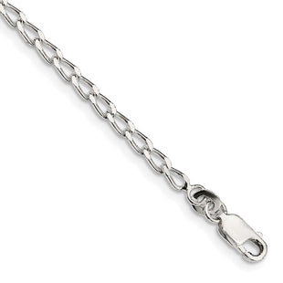 Sterling Silver Open Elongated Link Chain (Style QLL080-8)