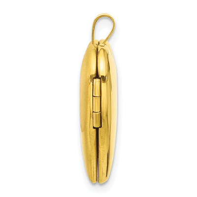 Sterling Silver Gold-plated Polished Front/Satin Back Heart Locket