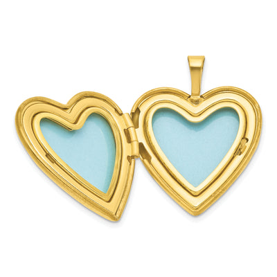 Sterling Silver Gold-plated Polished Front/Satin Back Heart Locket