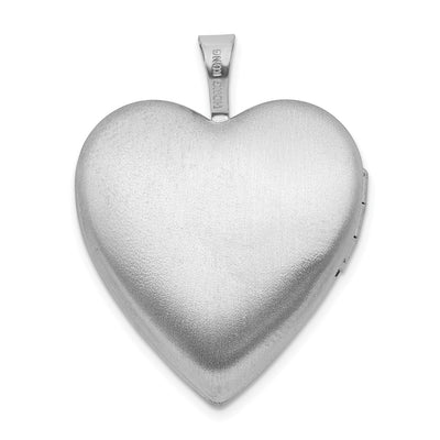 Sterling Silver Rh-plated Epoxy Forever In My Heart Rose Locket