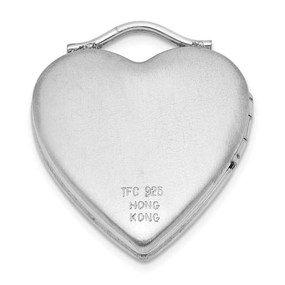 Sterling Silver RH-pl ALWAYS IN MY HEART FOREVER.. Heart Locket