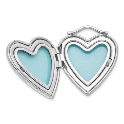 Sterling Silver RH-pl ALWAYS IN MY HEART FOREVER.. Heart Locket