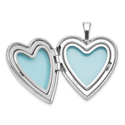 Sterling Silver RH-pl I LOVE YOU TO THE MOON AND.. Heart Locket