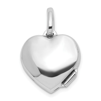 Sterling Silver Rhodium-plated Polished CZ Bee Heart Locket
