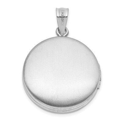 Sterling Silver Rhodium-plated Celtic Knots Round Locket