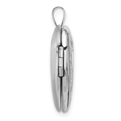Sterling Silver Rh-plated Heart and Locket/Pendant Set