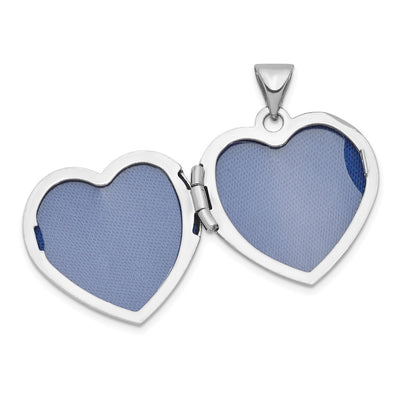 Sterling Silver Rhodium-plated Pink Preciosa Crystal Heart Locket