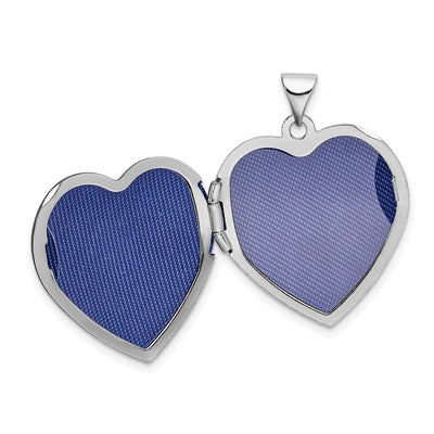 Sterling Silver Rhodium & Gold-plated I Love You Heart Locket